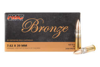 PMC Bronze 7.62x39mm 123gr Full Metal Jacket Ammo - Box of 20